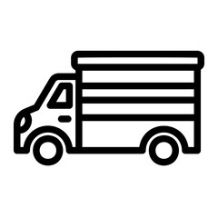 delivery truck outline icon