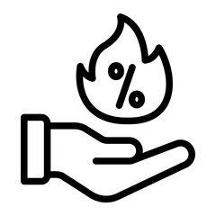 discount outline icon