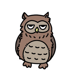 cute owl transparent background vector illustration