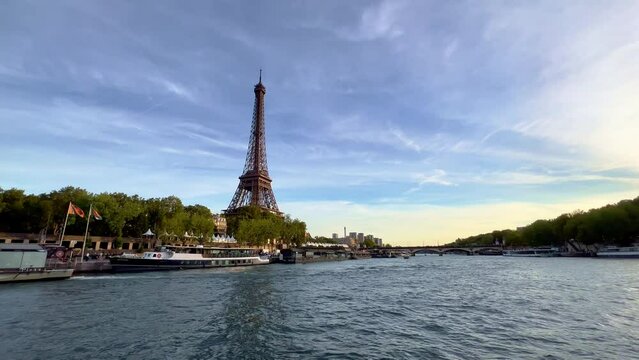 Eiffel Tower in Paris - view from River Seine - travel photography