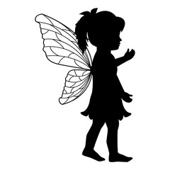 little fairy silhouette illustration