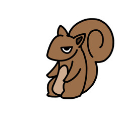 cute squirrel transparent background vector illustration