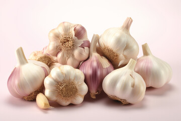 Garlic onion bawang putih gelar Fresh foods vegetable spices agriculture organic healthy