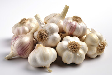 Garlic onion bawang putih gelar Fresh foods vegetable spices agriculture organic healthy - obrazy, fototapety, plakaty