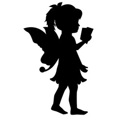 little fairy silhouette illustration