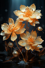 Obraz na płótnie Canvas Elegant golden flowers