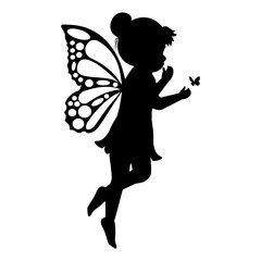 little fairy silhouette illustration