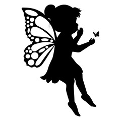 little fairy silhouette illustration