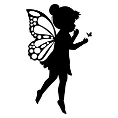 little fairy silhouette illustration