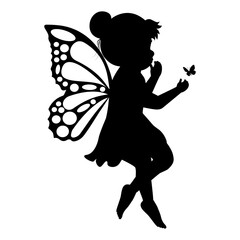 little fairy silhouette illustration