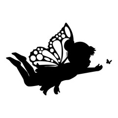 little fairy silhouette illustration