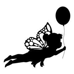 little fairy silhouette illustration