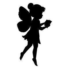 little fairy silhouette illustration