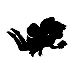 little fairy silhouette illustration