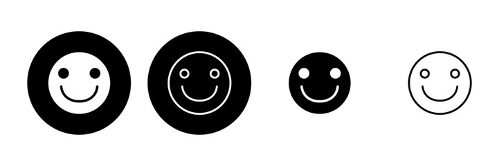 smile icon set. smile emoticon icon. feedback