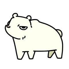 cute polar bear transparent background vector illustration