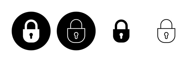 Lock icon set. Padlock icon vector. Encryption icon. Security symbol