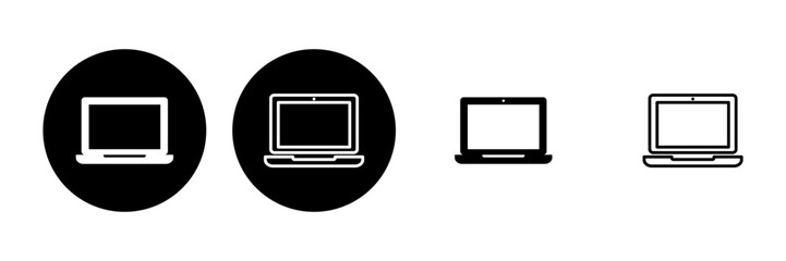 Laptop icon set. computer icon vector