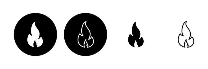 Fire icon set. fire vector icon