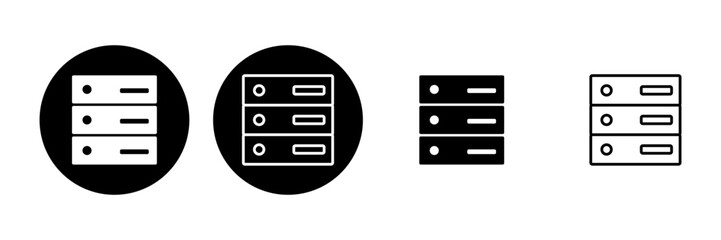 Database icon set. database vector icon