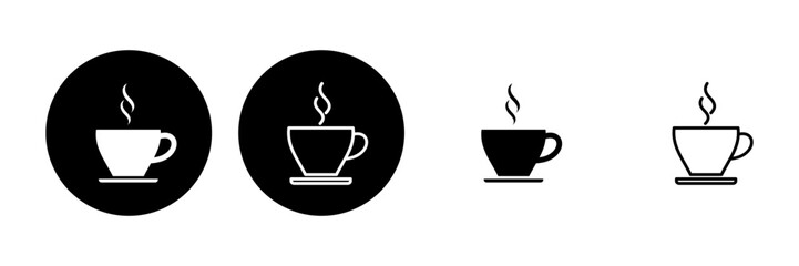 Coffee cup icon set. cup a coffee icon vector.