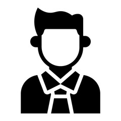 Obraz premium Businessman solid glyph icon