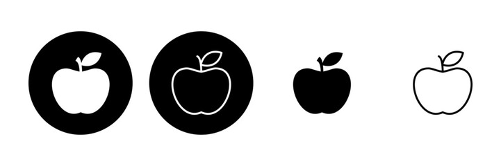 Apple icon set. Apple vector icon. apple symbols for your web design.