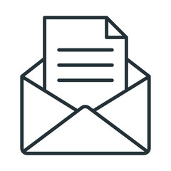 Envelope icon vector on trendy design