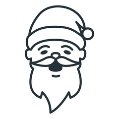 Santa icon vector on trendy design