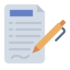 Fototapeta premium Legal Agreement flat icon