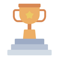 Success Trophy flat icon