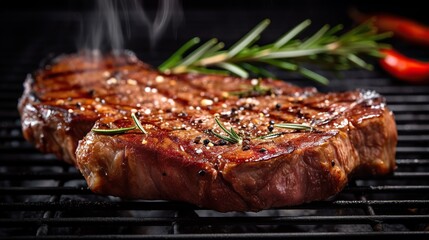  meat grilled with spices.AI generator