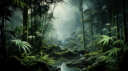 Fototapeten Mysterious bamboo forest © Asep