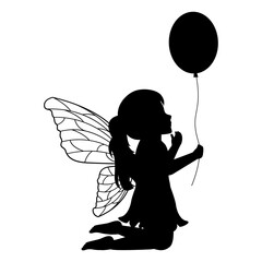 little fairy silhouette illustration