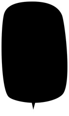 Black and white speech bubble balloon icon sticker memo keyword planner text box banner, flat png transparent element design