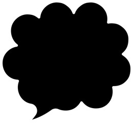 Black and white speech bubble balloon icon sticker memo keyword planner text box banner, flat png transparent element design