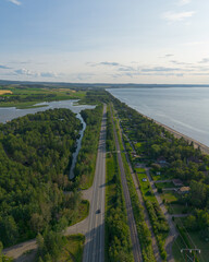 aerial view of beach