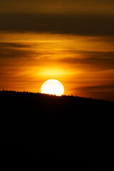 sunset in the mountains