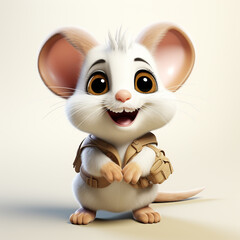 3d cartoon cute mouse