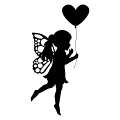 little fairy silhouette illustration