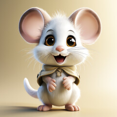 3d cartoon cute mouse