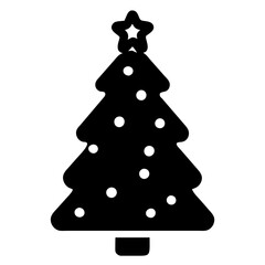 isolated Christmas tree icon pictogram