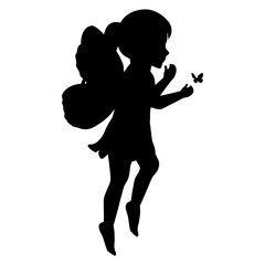 little fairy silhouette illustration