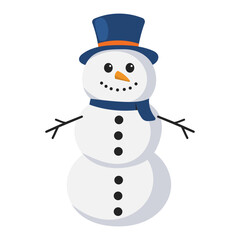 snowman winter vector illustration