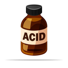 Bottle of acid vector isolated illustration