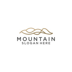 Mountain logo design vector template
