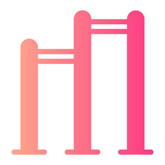 chin up bar gradient icon