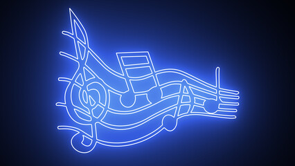 Abstract Music Background with Glowing and Musical Symbols. background. musical notes.