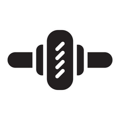 Fototapeta premium roller glyph icon