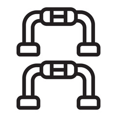 push up line icon